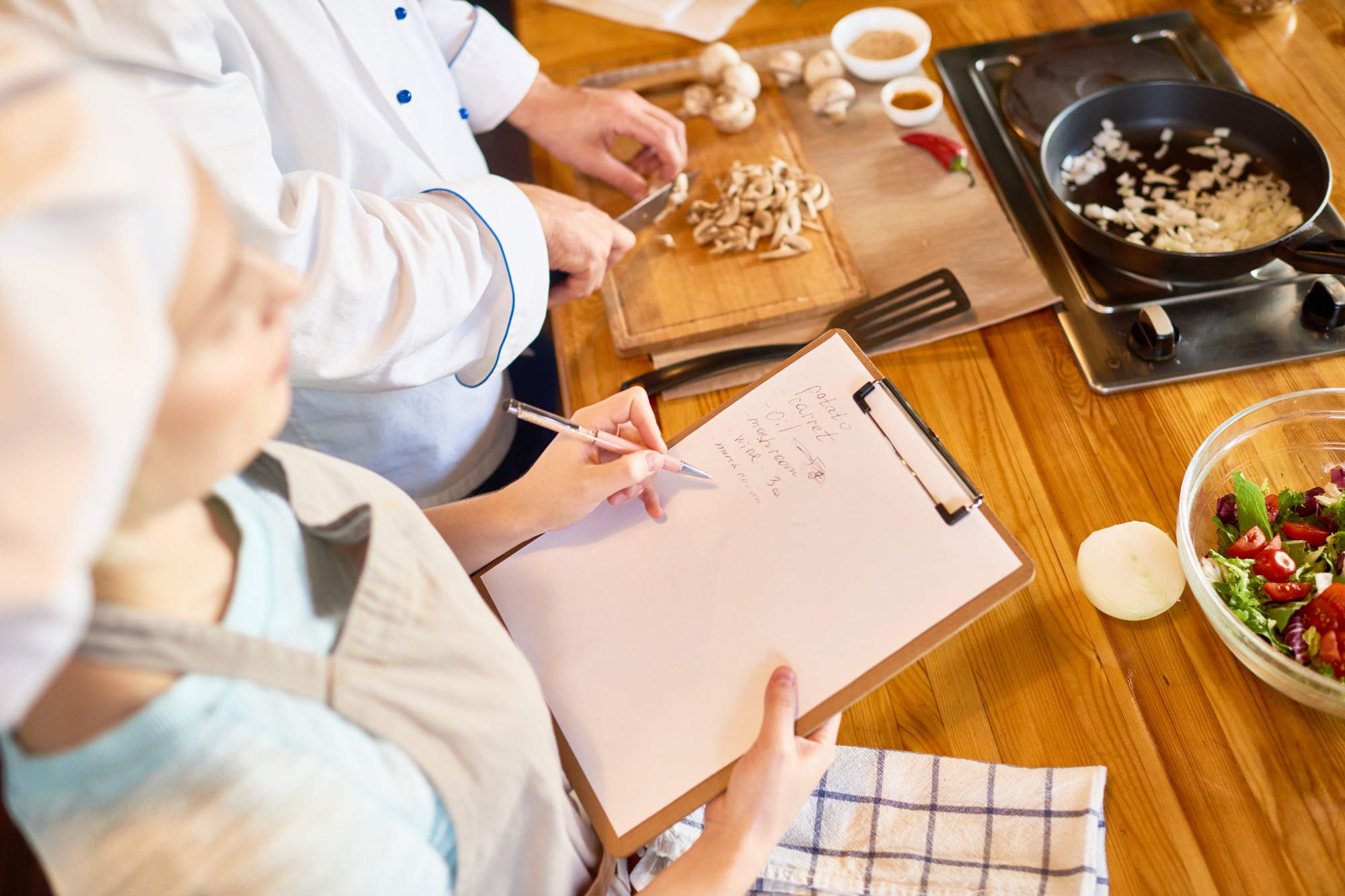 Consultation meeting with chefs